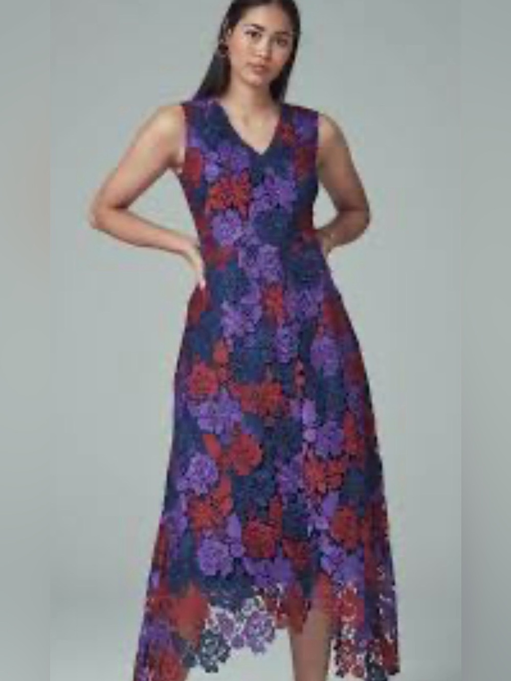 HTF vintage Vera Wang fit flare floral dress.